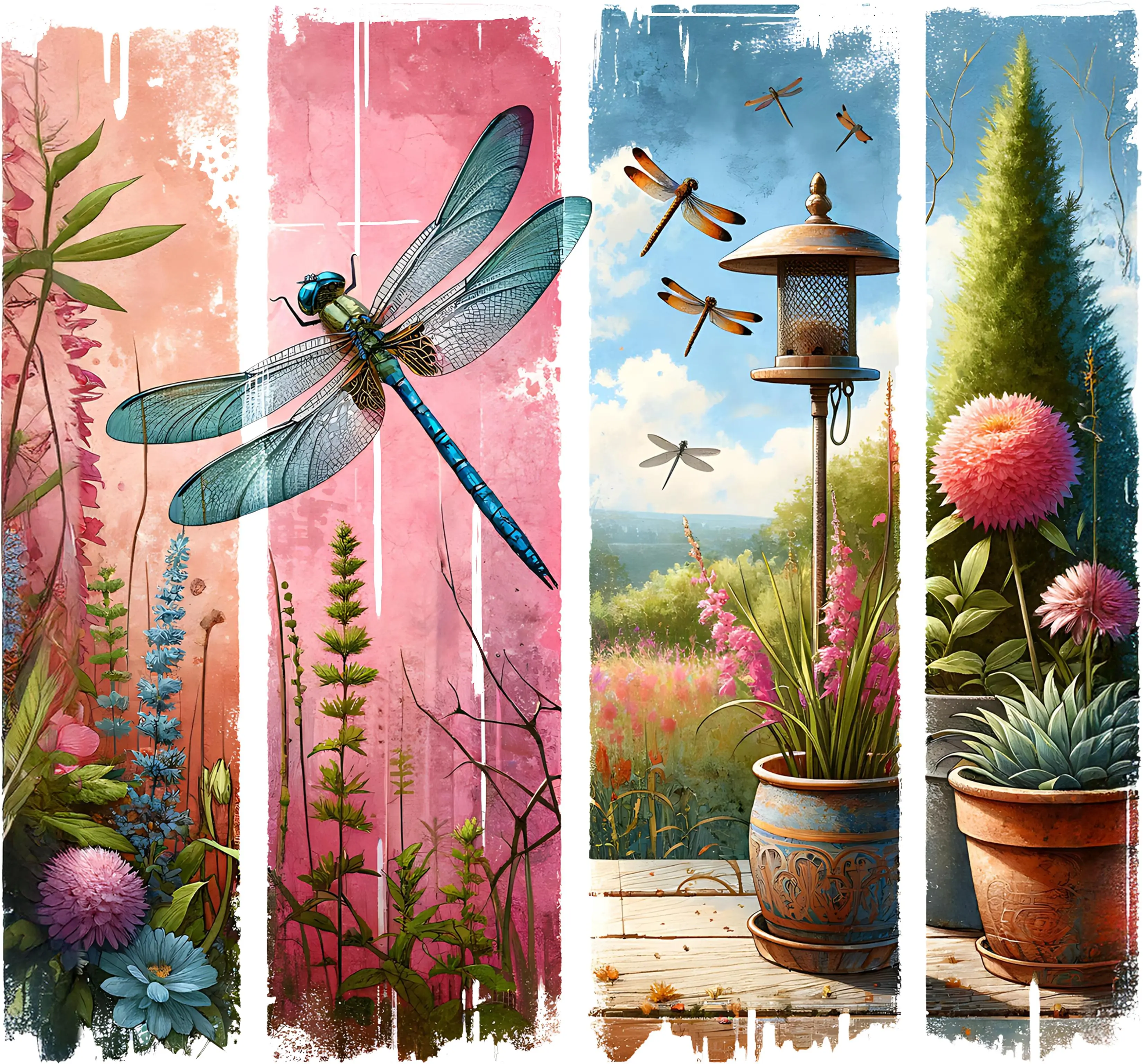 DTF Transfer – CK Dragonfly Scene Multi Sizes