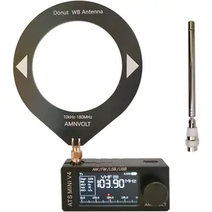 Upgraded ATS MINI V4B Radios with Exquisite Metal Shell, SI4732 Pocket Shortwave Radio, Portable AM/FM/LSB/USB Full Band Receiver, with Built-in Headphone Amplifier, Speaker and Hi-Z