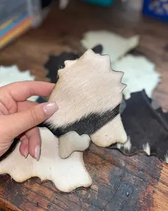 Cowhide Coasters - Customized Tableware for Home Decor with Natural Cowhide Patterns