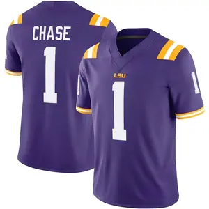 Men Football Jesey Chase LSU Tigers Alumni Game Jersey - Purple