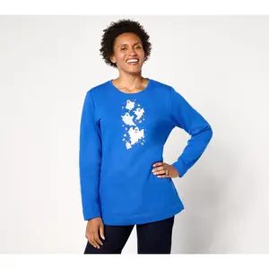 Quacker Factory All Stacked Up Halloween Sweatshirt