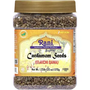 Rani Cardamom (Elachi) Decorticated Seeds Indian Spice 20oz (1.25lbs) 571g PET Jar ~ All Natural | Vegan | Gluten Friendly | NON-GMO | Kosher | Indian Origin