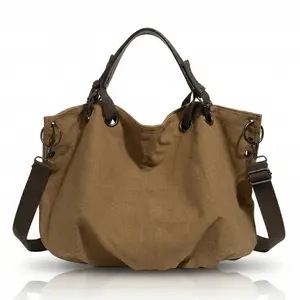 Retro Large Capacity Canvas Hobo Tote Bag, Versatile Workwear Crossbody Bag with Adjustable Strap, Casual Daily Shoulder Bag for Commuting & Travel