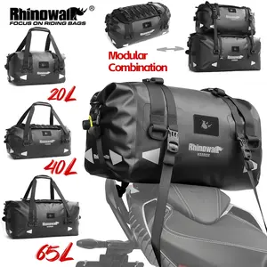Rhinowalk Motorcycle Saddle Bag Waterproof 20L/40L/65L Universal Pannier Side Bag Top Travel Luggage Box Free Combination
