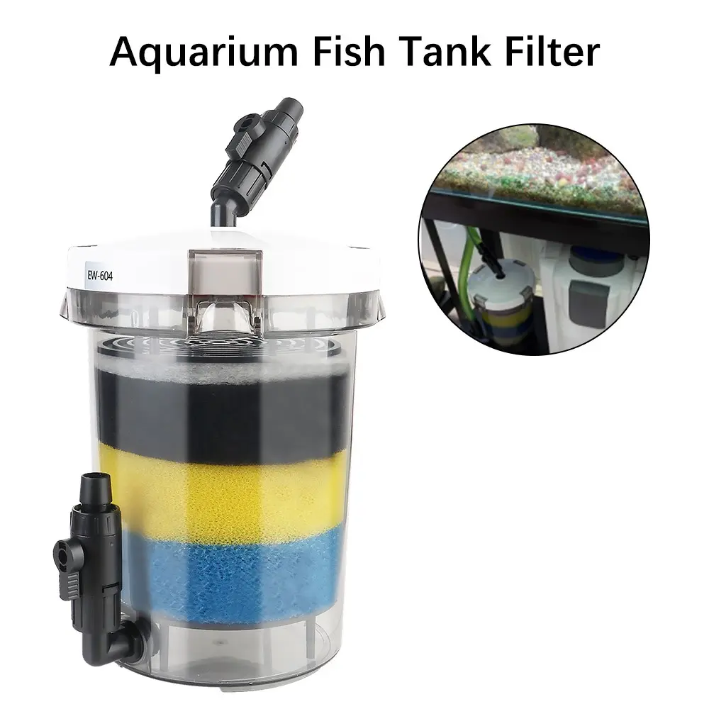 Oxygenation Submersible Filtration External Filter Barrel, Three Layers Mini Fish Tank Filter Water Purifier for Household Aquarium, Aquarium Accessories, Aquarium Filters