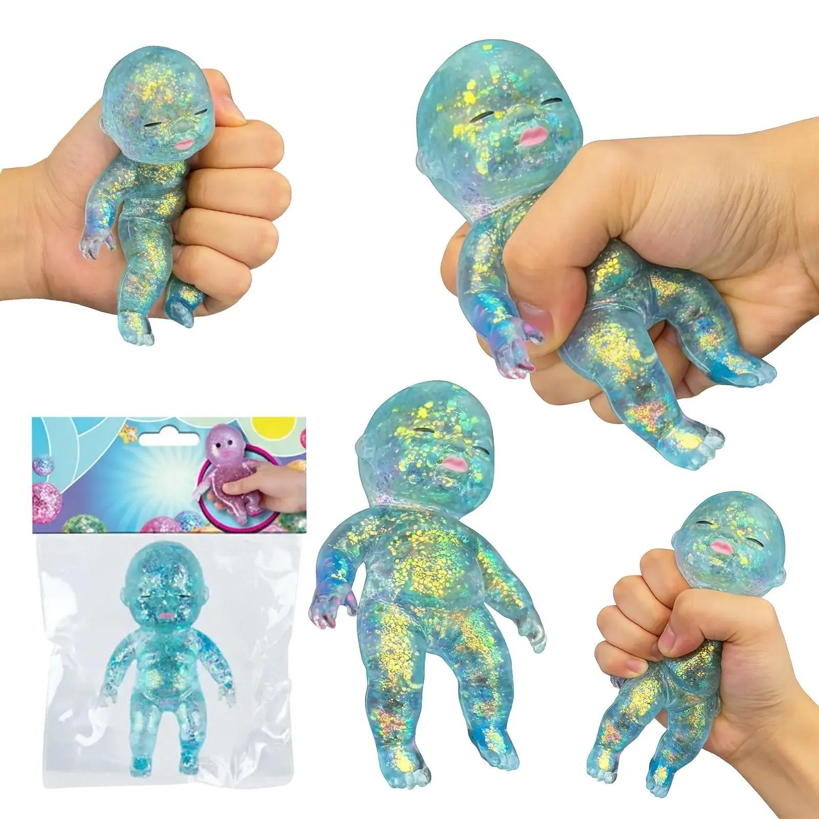 Curiosities Sugar Swaps Jumbo Baby Squishy Toy, Slow Rising Glitter Squeeze Toy for Stress Relief, Soft Sensory Fidget Toy for Kids & Adults, Cute Stretchy Collectible Squishies