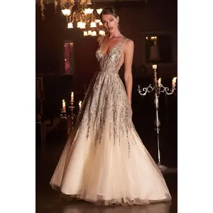 Beaded Shimmer Ball Gown