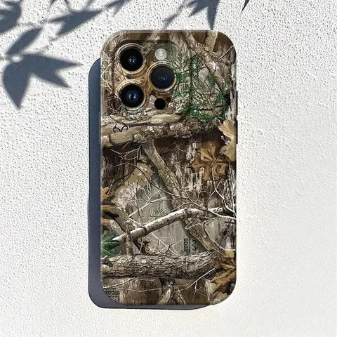 Camouflage Pattern Phone Case , Soft Silicone , Fully Protected and Shockproof Cover For iPhone 18 17 16 15 Pro Max 14 13 12 11 X Plus 17E Sitka Cool Man Air