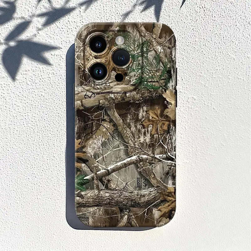 Camouflage Pattern Phone Case , Soft Silicone , Fully Protected and Shockproof Cover For iPhone 17 16 15 Pro Max 14 13 12 11 X Plus 17E Sitka Cool Man Air