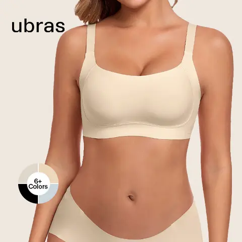 ubras Lift & Side-Support Large Cup Bra - Full Support for Large Bust, Stay-Put Fit with Anti-Slip Tech & Wide Straps New Bra Shapewear Bra Wireless Bra