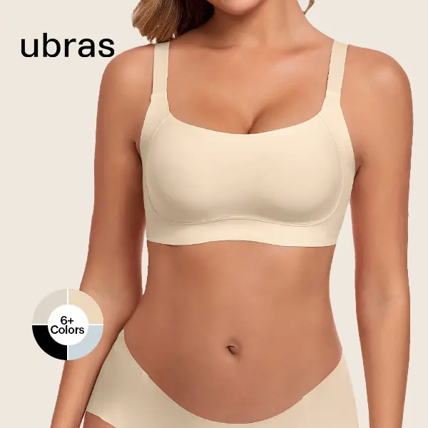 ubras Lift & Side-Support Large Cup Bra - Full Support for Large Bust, Stay-Put Fit with Anti-Slip Tech & Wide Straps New Bra Shapewear Bra Wireless Bra