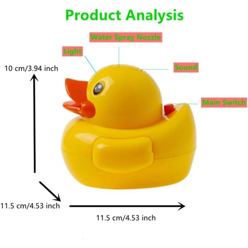 Baby Duck Fountain Bath Toy with 360° Rotating Spray & Dual-Mode Switch for Early Learning Unisex