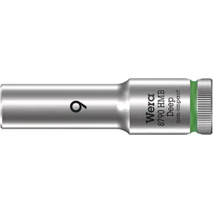 WERA 05004531001 8790 HMB DEEP (3/8" DRIVE SOCKETS - DEEP - 6-POINT) 3/8" DEEP SOCKET SW 9 GREEN