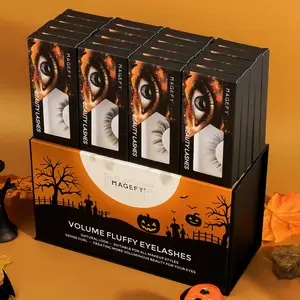 Natural Crossover Volume False Eyelashes, High Quality Eyelashes, 20 Pairs Dramatic Thick Volume Eyelashes, Natural Lashes Fake Lashes for Women and Girls, Halloween