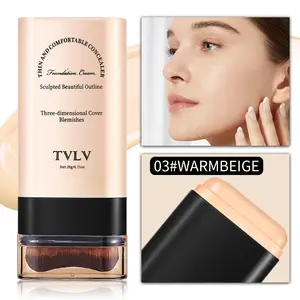 2-in-1 foundation and Longwear Concealer, long-lasting and waterproof makeup with Coverage, conceals blemishes and acne marks, comes with a dedicated applicator, suitable for all skin types, a daily makeup essential