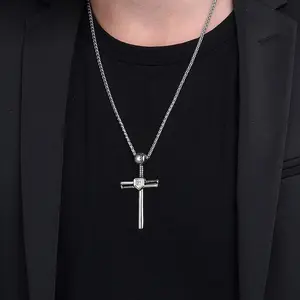 PROSTEEL Baseball Bat Cross Pendant Necklace Stainless Steel Chain Necklaces Jewelry Unisex For Men Women with Gift Box