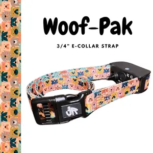 3/4" Replacement E-Collar Strap – Soft, Lightweight Polyester | Adjustable Fit 12"–26" Neck | Woof-Pak
