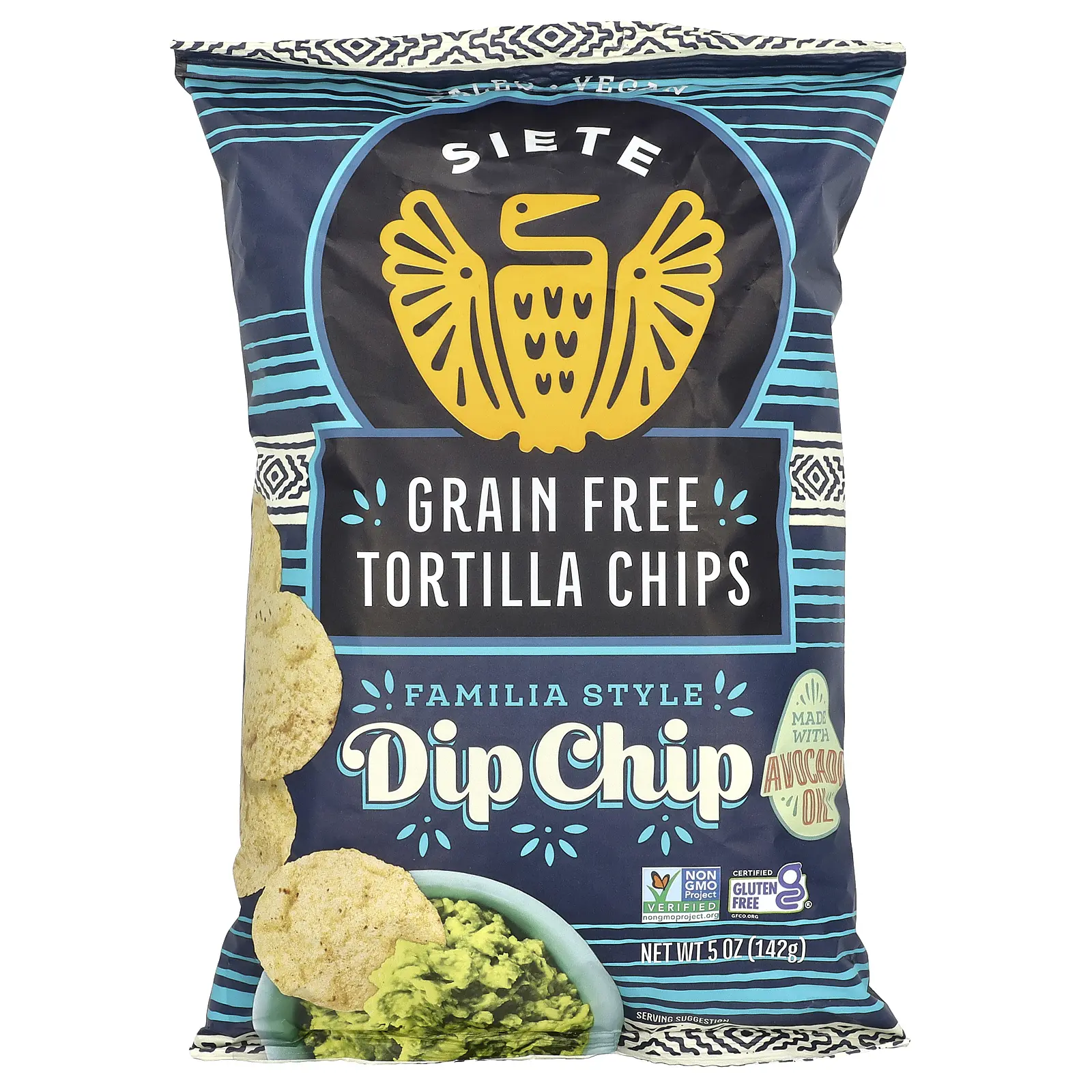 Siete Grain Free Tortilla Chips, Dip Chip, 5 oz (142 g)