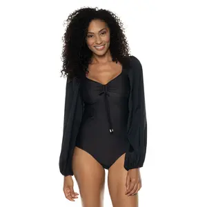 Aire Sleeve Swimsuit | Black