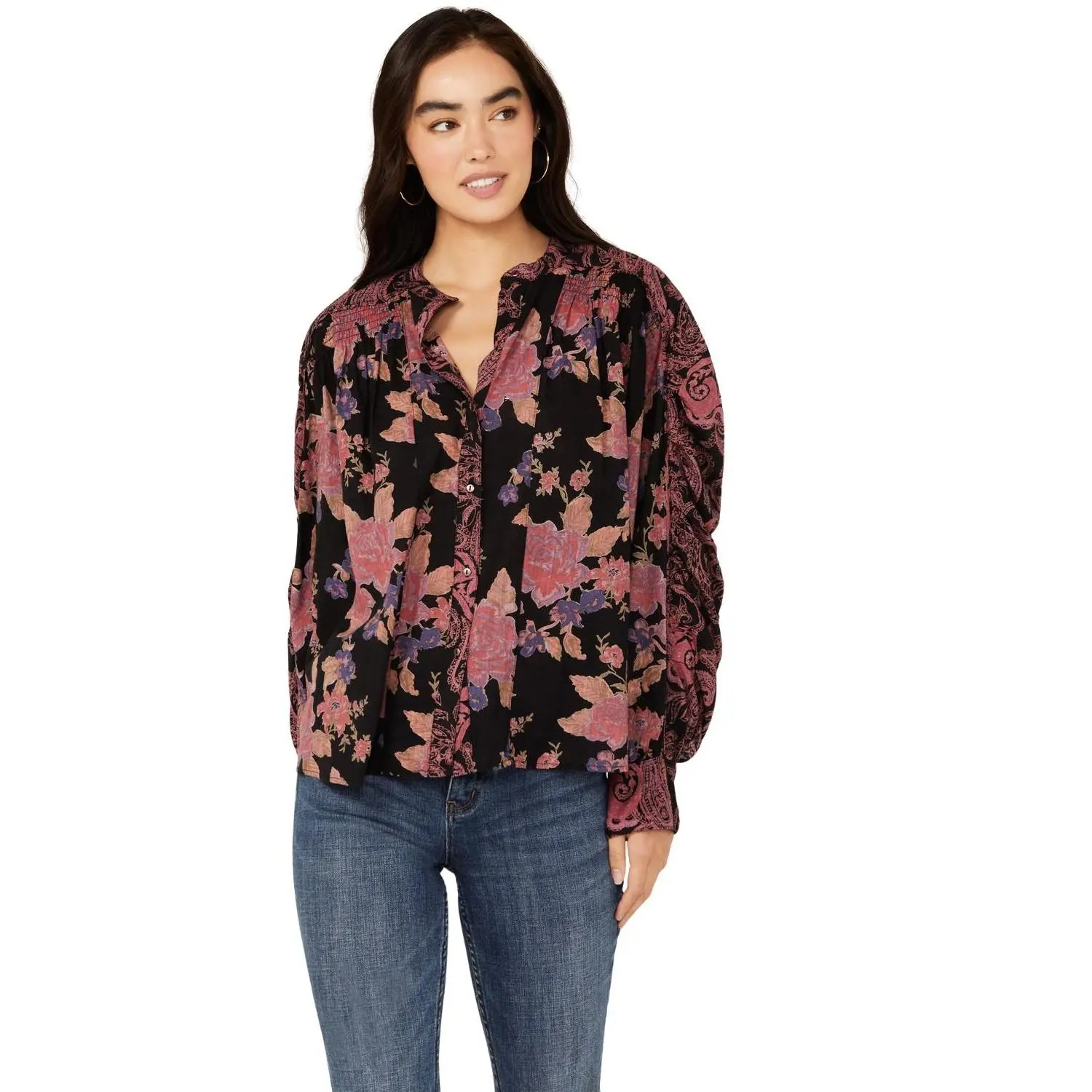 Free People Women's Maraya Floral Printed Top - Ob1749519