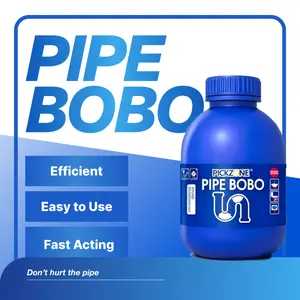 PICKZONE PIPE BOBO Strength Drain Cleaner PowerfulPipe Dredging Agent for Kitchen Sinks Shower bathroomDrains Tubs Drain Clog Dissolver 200+ Blockages Kills 99%Bacteria Safe for All Pipes Quick Dredging FormulaHousehold Anti Clogging Deodorizing