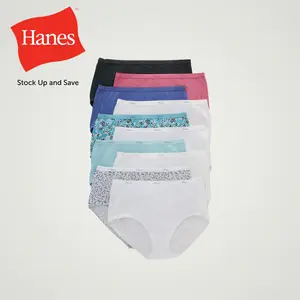 Hanes Women's Breathable Cotton Brief Underwear, 10-Pack Hanes Women's Breathable Cotton Brief Underwear, 10-Pack