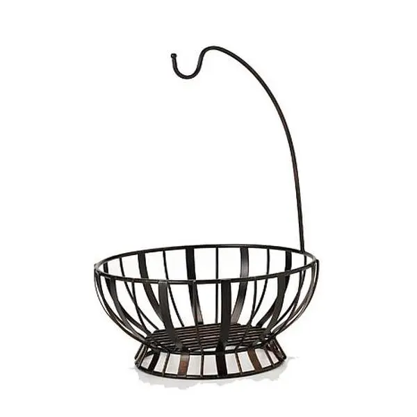 Mikasa Gourmet Basics Stripe Fruit Basket with Banana Hook
