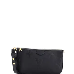 Pre-owned Louis Vuitton material Messenger Bags Multi Pochette Accessoires Monogram Empreinte Giant by Rebag