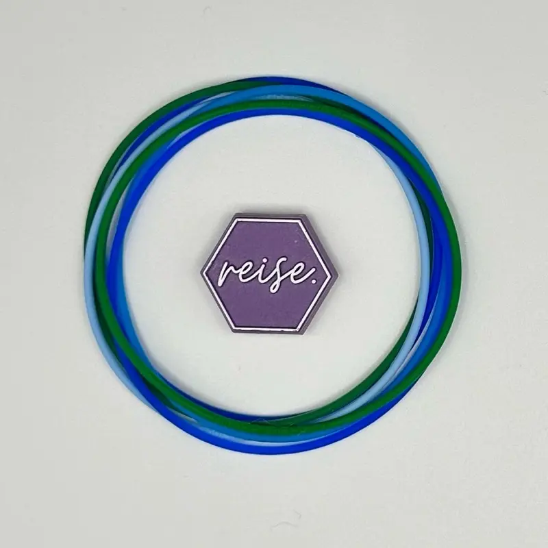 "Blue Horizon” / Silicone Stacking Bracelets / Locations Collection Stack