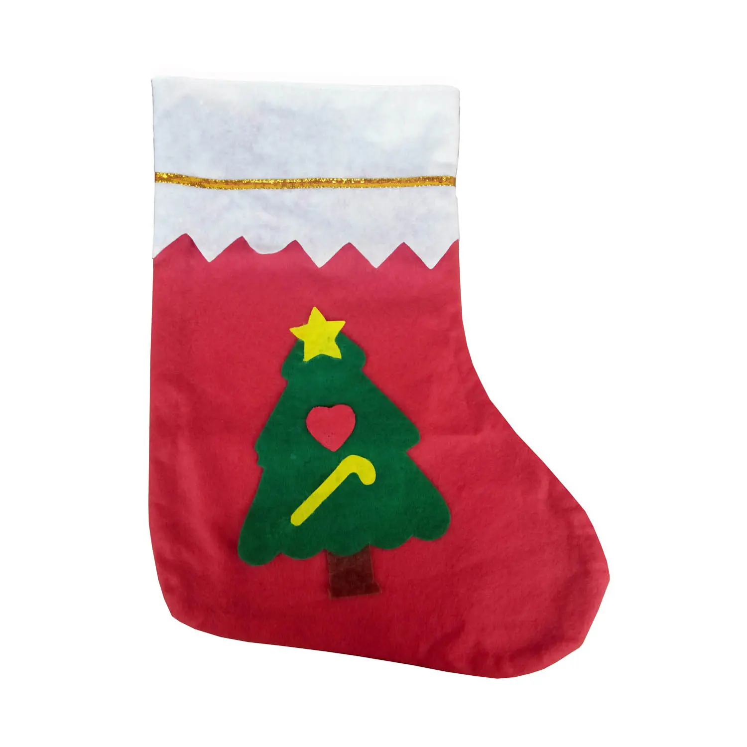 FixtureDisplays® 14X9" Xmas Stocking Sack Santa Christmas Gift Bag Hanging Gift Stocking Bag 15025-TREE-NF