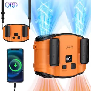 2026 New Style Qrd H8 Portable Waist Fan, 5 Adjustable Windspeeds, 130° Cool Coverage, Ideal for Outdoors & Warm Climates