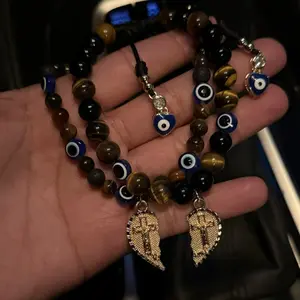 Blue : Break Apart Couple Car Rosaries (set of 2 car rosaries)