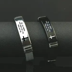 Inspirational Quote Bible Verse Cross Bracelets Faith Christian Silicone ID Wristband Religious Gifts for Men Women Stainless Steel Rubber Adjustable Bracelet — Perfect Gift for Friends, Boyfriend, Father, and Couples
