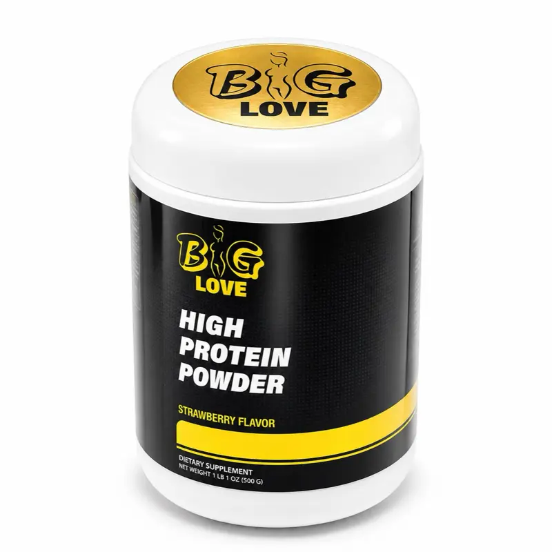 BIG LOVENatural Protein Powder Blend - Vanilla, Chocolate, Strawberry Flavors - Multivitamin Dietary Supplement for Fitness & Wellness Nutrition
