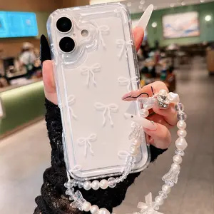 Elegant Butterfly Knot Design Phone Case, Transparent Full Coverage Protective Tpu Cover, Perfect Gift for Friends & Family, Fits Multiple Models, Accessories