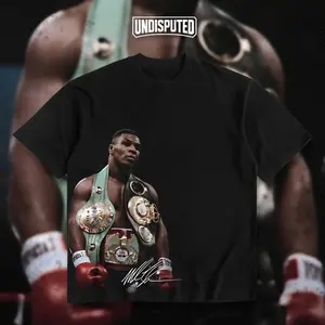 "Iron" Mike Tyson Heavy Cotton Boxing T-shirt - The Baddest Man on the Planet Fan Apparel - Classic Pump Cover Oversized Gift