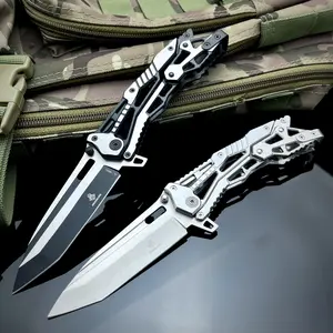 Cool EDC Assisted Opening Folding Pocket Knives for Men, 440C Steel Blade, 420 Steel  Handle with Pocket Clip for Outdoor Camping