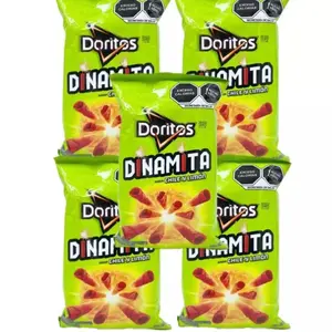 5PACK Doritos Diamita Verdes Spicy Chilli Mexican Chips - Crunchy, Rolling Tortilla Chips Coated in Chili Peppers & Mexican Spices - Crispy, Snack