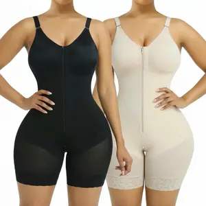 2 Piece Fajas Colombianas shapewear Tummy Control Butt Lifter Shaper with Zipper Crotch detachable shoulder strap SpringStatements