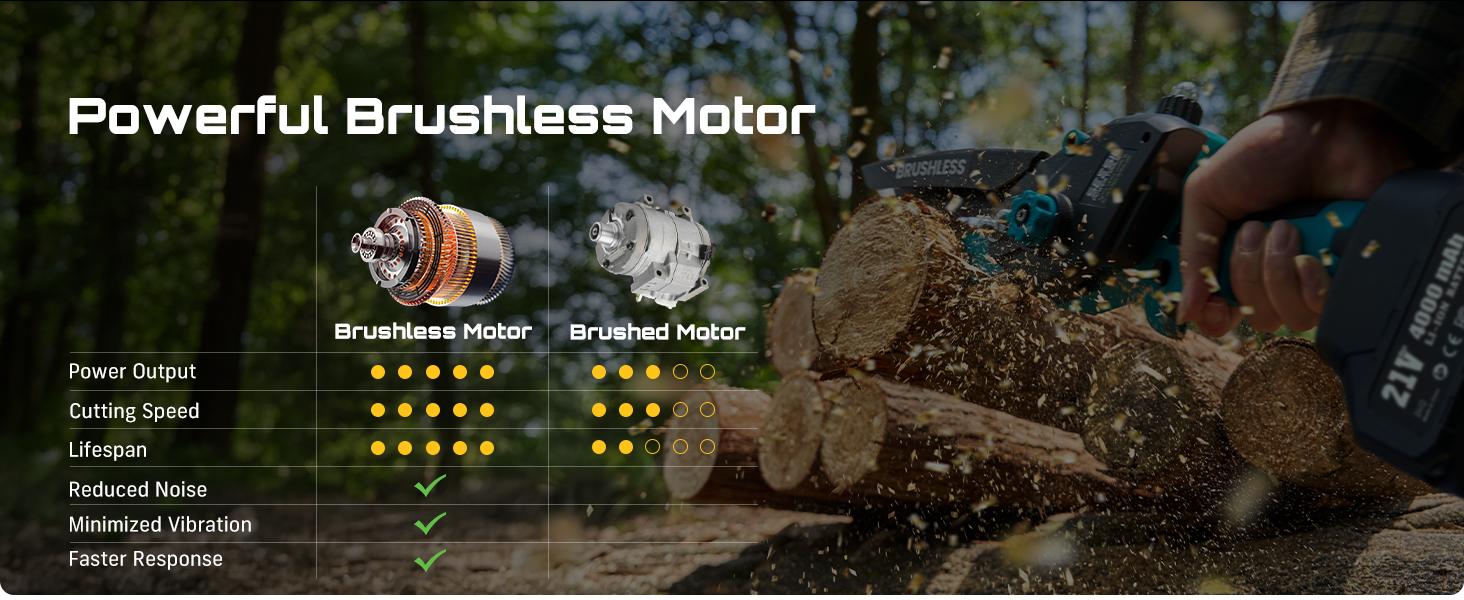 SEESII Mini Chainsaw Cordless, 8 Inch & 6 Inch Electric Chainsaw with 2 Batteries & Auto Oiler, 1000W Brushless Handheld Chain Saw for Tree Branch Wood Cutting, Garden Tools Gift for Men Dad Husband M8 Ace CS800 #NewArrival SEESII Mini Chainsaw Cordless, 8 Inch & 6 Inch Electric Chainsaw with 2 Batteries & Auto Oiler, 1000W Brushless Handheld Chain Saw for Tree Branch Wood Cutting, Garden Tools Gift for Men Dad Husband M8 Ace CS800 #NewArrival