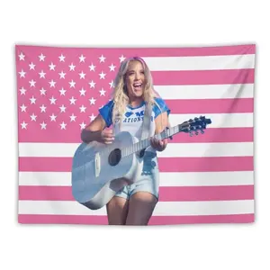 Megan Pink America Flag Pink Wall Tapestry Blanket Funny Poster For College Dorm Decor Room Decoration Gift Merch bedroom signature decorative home banner Vintage Heated Rivalry Eilish