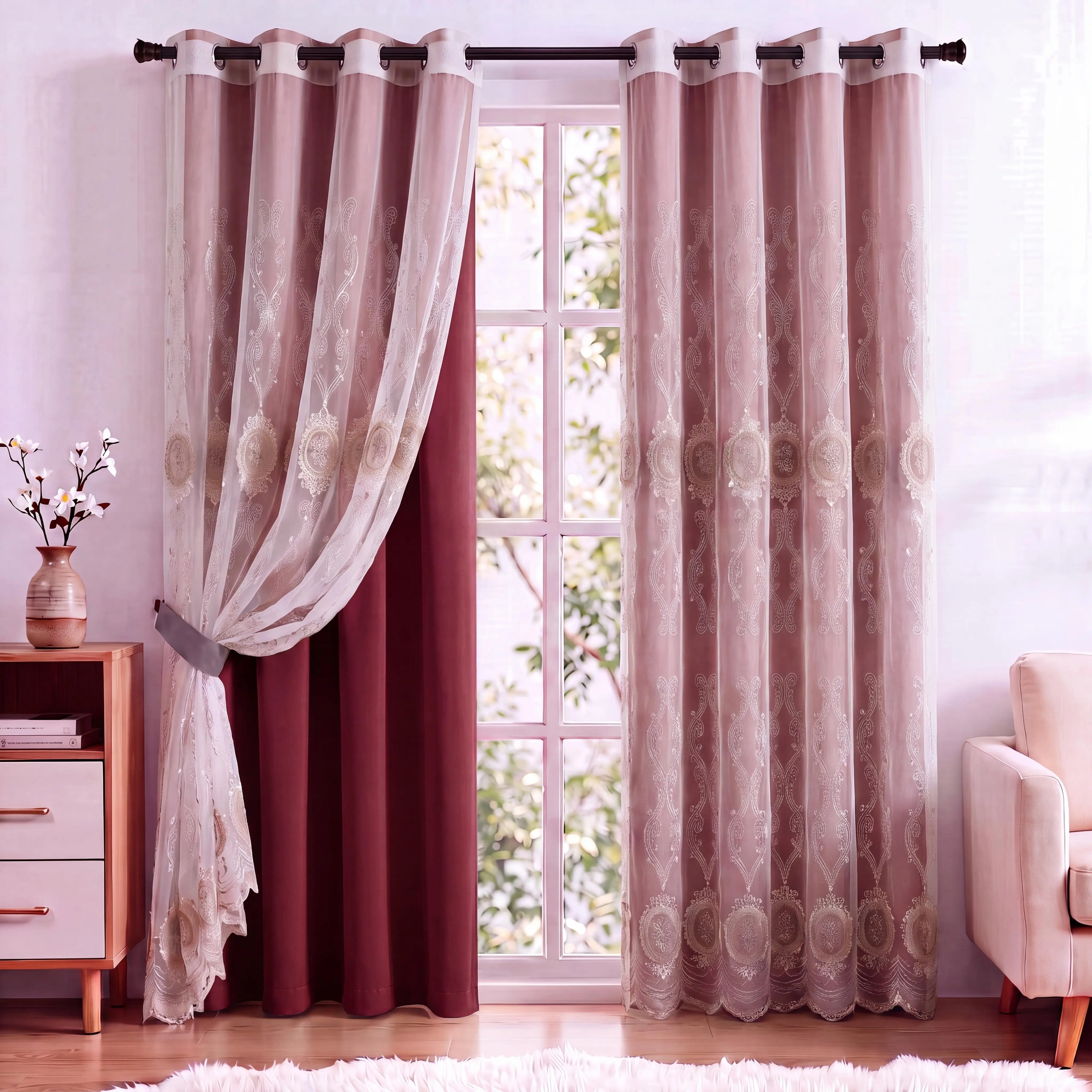 Burgundy+Beige QF75