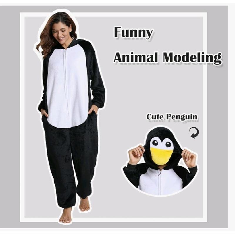 Unisex Adult Animal Onesie Pajamas Men Women Flannel Halloween Cosplay Costume Soft Cozy Sleepwear