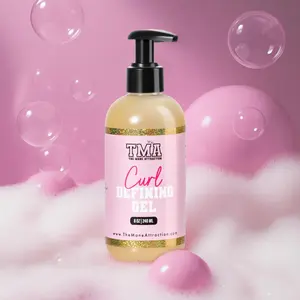 Curl Defining Gel - 8oz Lightweight & Moisturizing Formula for All Hair Types - Alcohol-Free Detangling & Shine Enhancing Gel