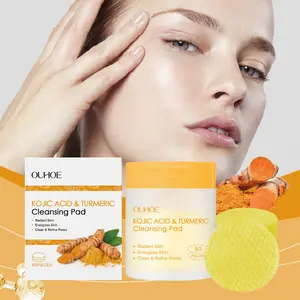 Curcumin Turmeric Cleansing Cotton Pads, Gentle Facial Cleaning, Non-Irritating Fine Pore Skincare, Soft Skin Care Wipes, Face Cleaning Wipes, Hypoallergenic Facial Wipes