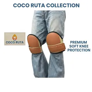 New Release Knee Pad - Cocoruta Leather Knee Pad -  Super Soft Leatherhead Kneepads - Say Goodbye to Knee Pain! Adjustable & Washable Work