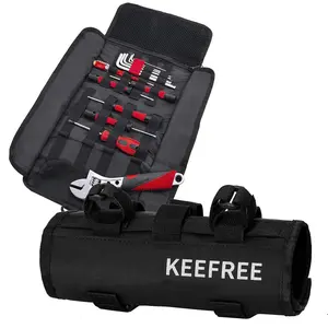 Tool Bag Roll Up, Rolled Empty Tool Organization,Foldable Rollup Organizer Motorcycle Detachable Tool Bag,Perfect for Tools
