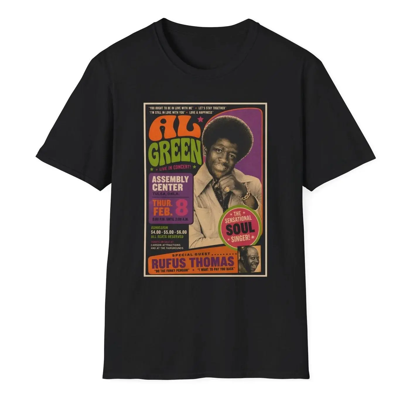 Al Green Soul fan fiction Concert Poster T-Shirt Soul Tee