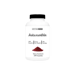 Astaxanthin 12mg Each Capsule, Extra Strength - Astaxanthin Supplements, Antioxidant Source - Gluten Free, 240 Count, 120 Servings