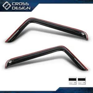 CROSSDESIGN Window Guard Deflectors Fits Kenworth C500 W900 T800 Wind Visor Deflectors Set